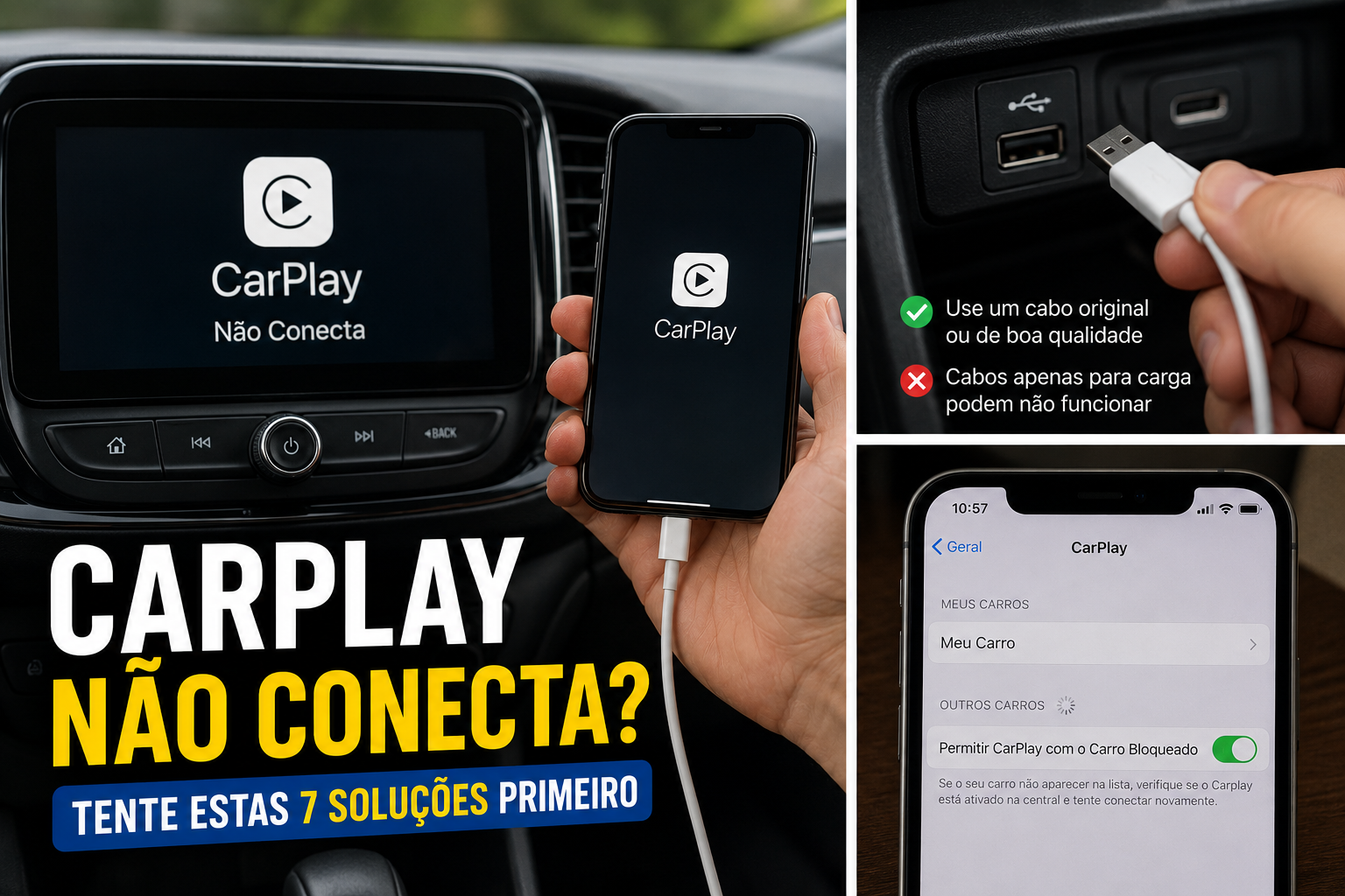 CarPlay não conecta? Tente estas 7 soluções primeiro